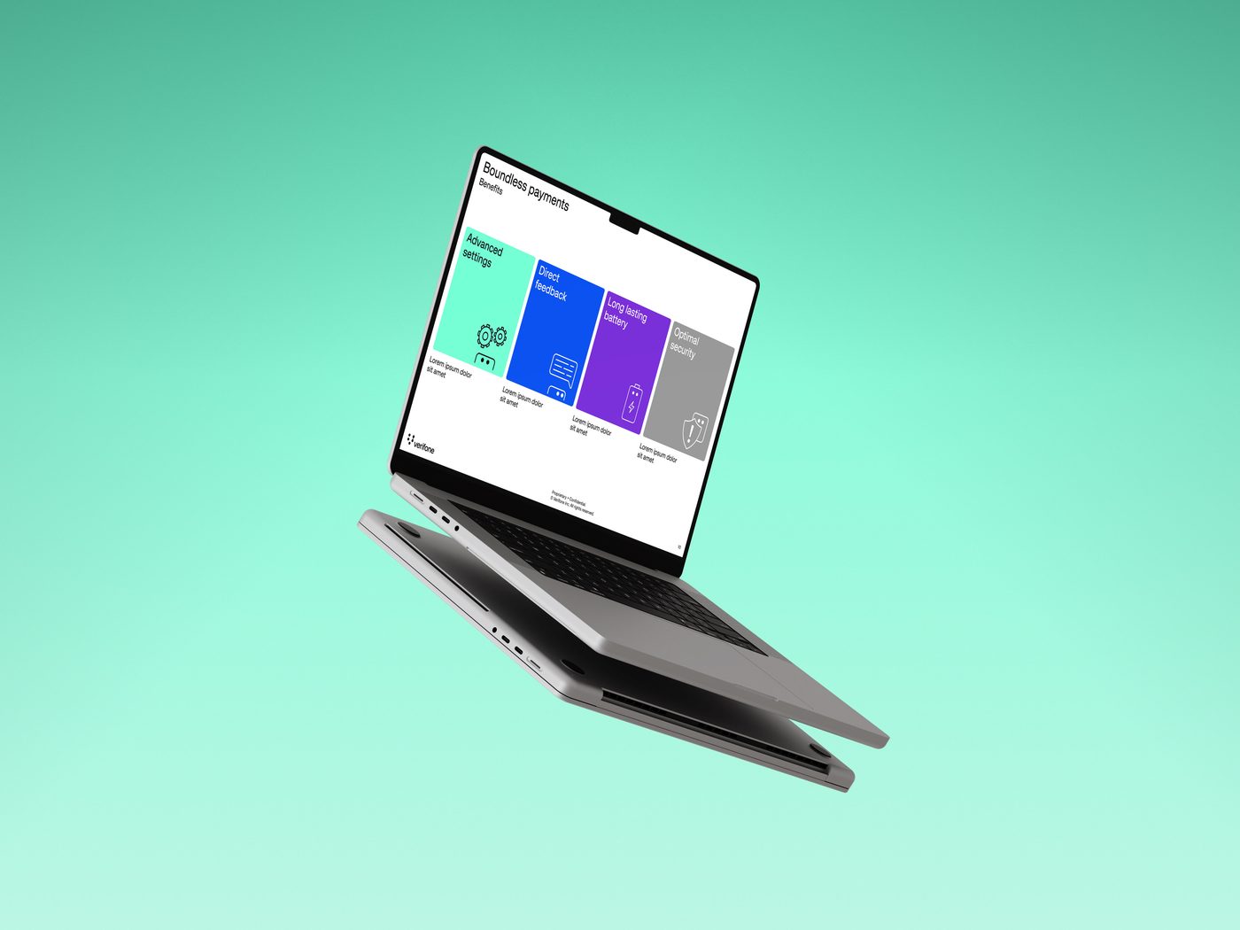 Brand work on a table